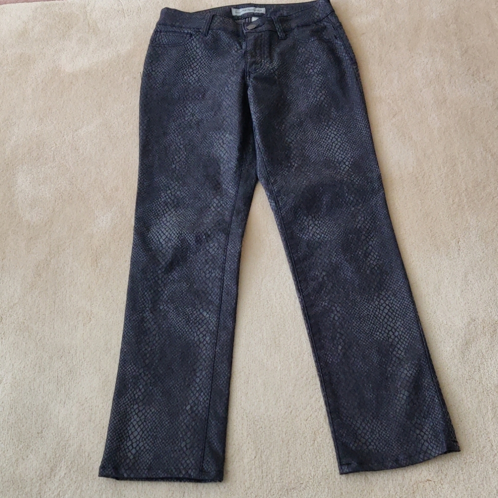 Pleather Animal Skin Jeans View 2